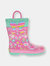 Kids Flutter Rain Boot - Pink - Pink