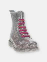 Kids Glitter Combat Boot