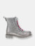 Kids Glitter Combat Boot - Silver