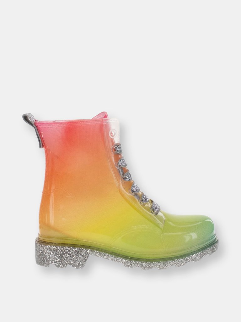 Kids Glitter Combat Boot - Multi