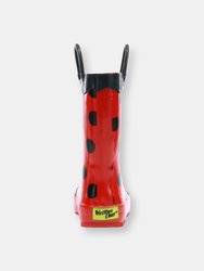 Kids Ladybug Rain Boots - Red