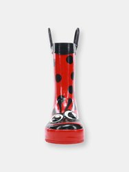 Kids Ladybug Rain Boots - Red