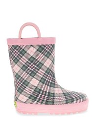 Kids Precious Plaid Rain Boot - Pink