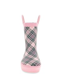 Kids Precious Plaid Rain Boot