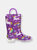 Kids Rainbow Unicorn Lighted PVC Rain Boot - Purple - Purple