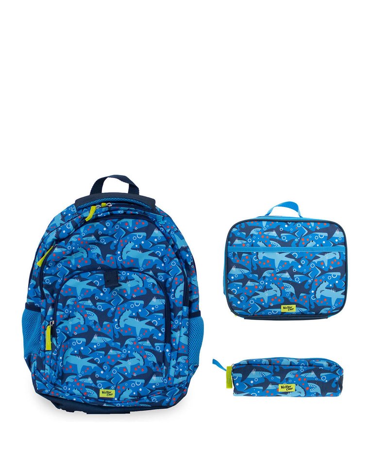 Kids Shark Chase Backpack - Navy