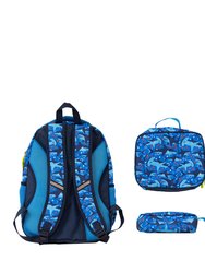 Kids Shark Chase Backpack - Navy