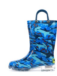 Kids Shark Chase Lighted Rain Boot