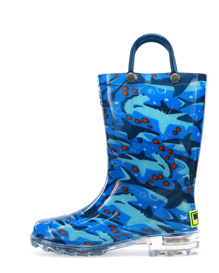 Kids Shark Chase Lighted Rain Boot