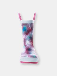 Kids Tie Dye Rain Boot - Fuschia