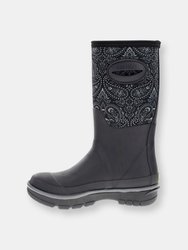 Women's Bandana Neoprene Mid Boot - Black