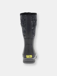 Women's Bandana Neoprene Mid Boot - Black