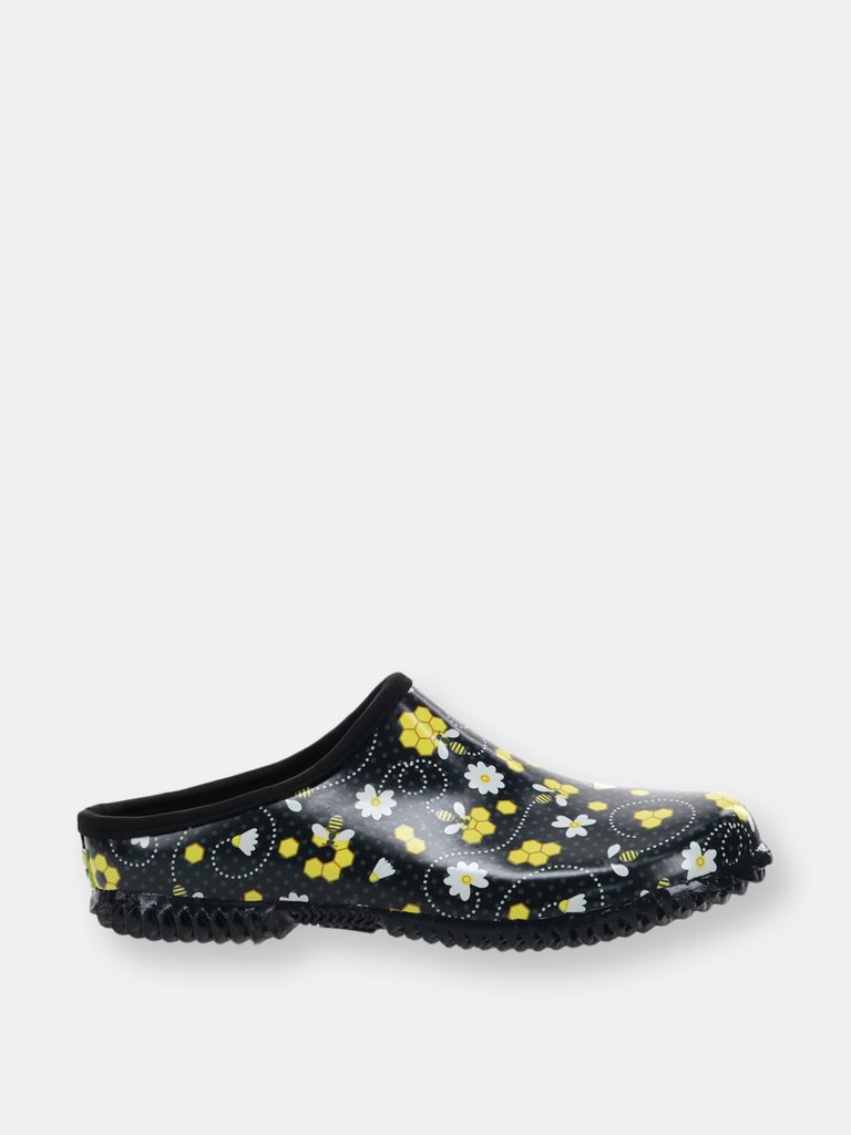 Women's Bees Garden Clog - Black