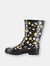 Women's Bloom Bees Mid Rain Boot - Black