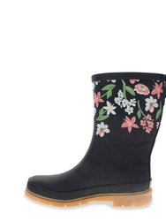 Women's Brushed Petals Mid Rain Boot