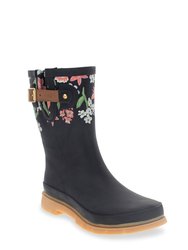 Women's Brushed Petals Mid Rain Boot