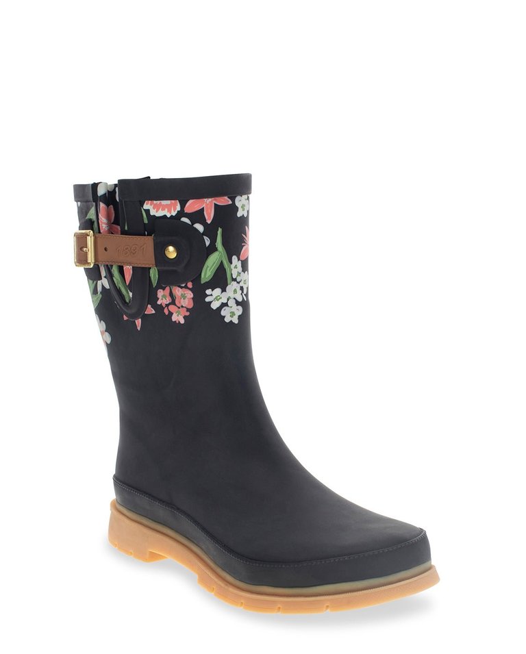 Women's Brushed Petals Mid Rain Boot