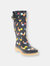 Women's Chicken Plaid Tall Rain Boot