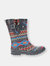 Women's Country Stripe Mid Rain Boot - Gray