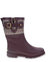 Women's Craft Top Pop Mid Rain Boot - Maroon - Maroon