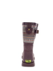 Women's Craft Top Pop Mid Rain Boot - Maroon