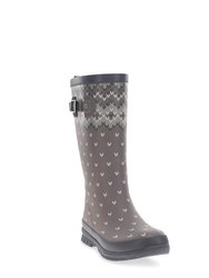 Women's Fair Isle Tall Rain Boot - Taupe - Taupe