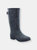 Women's Feminine Floral Wide Calf Rain Boot