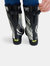 Women's Feminine Floral Wide Calf Rain Boot