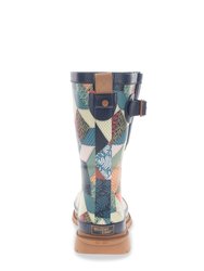 Women's Patchwork Mid Rain Boot