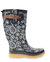 Women's Poppin' Paisley Tall Rain Boot - Black - Black