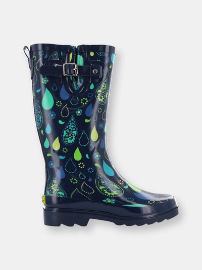 Western Chief Women's Pouring Paisley Tall Rain Boot - Navy product