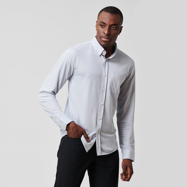 Limitless Merino Button-Down Shirt - Light Blue