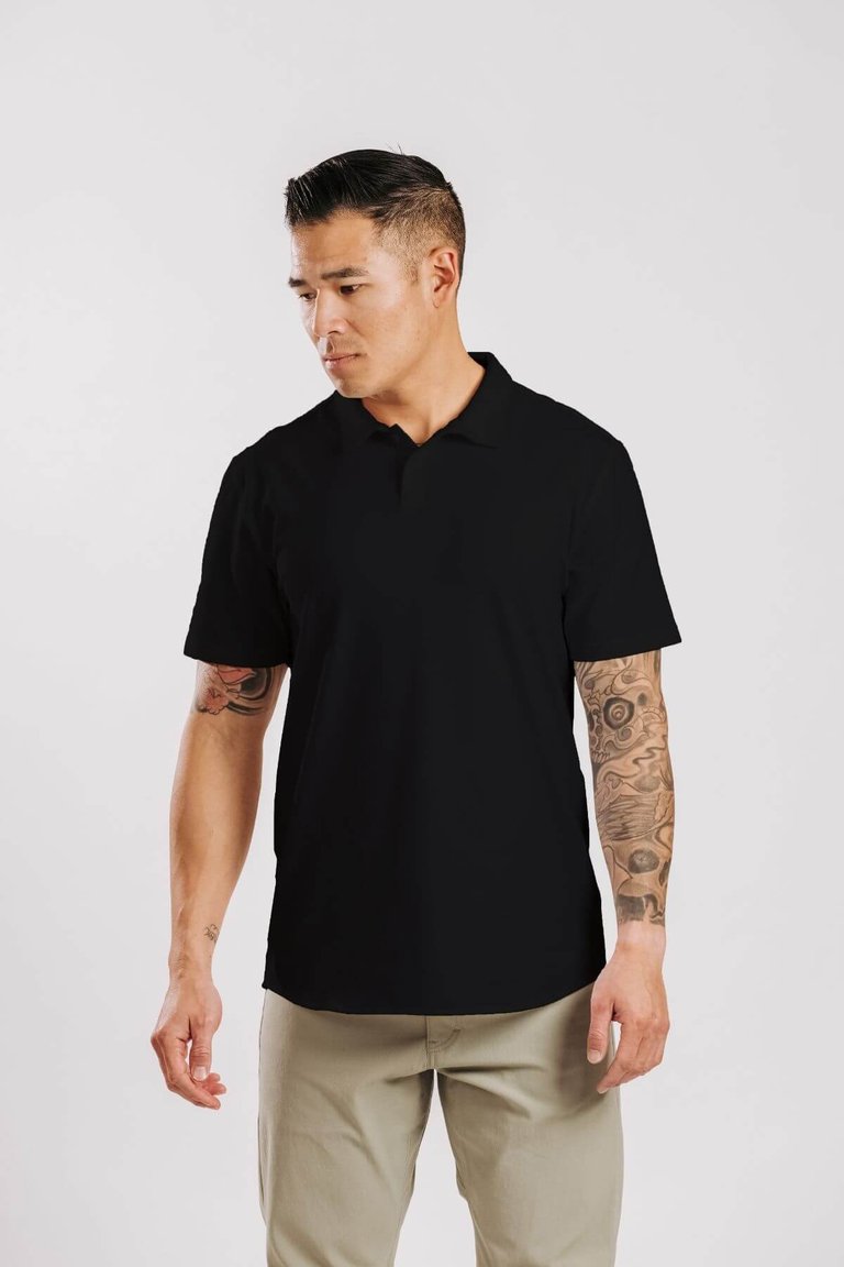 X Cotton Polo - Black