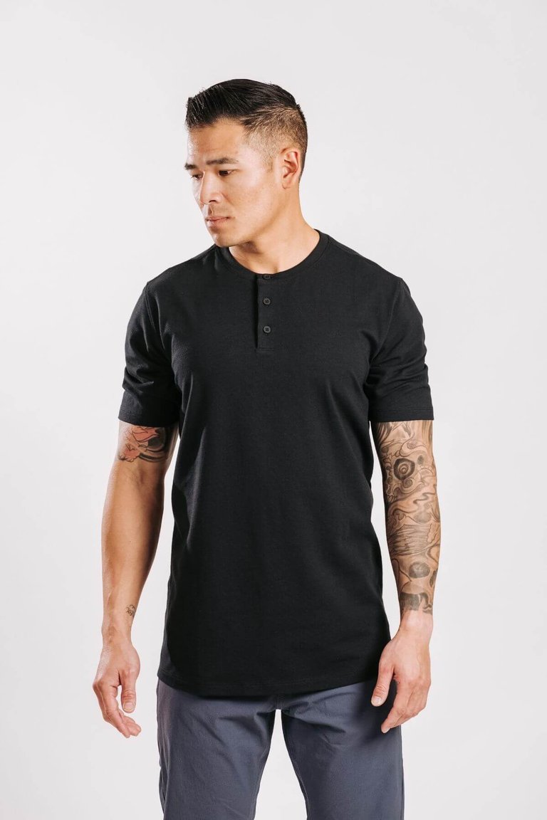 X Cotton Short Sleeve Henley