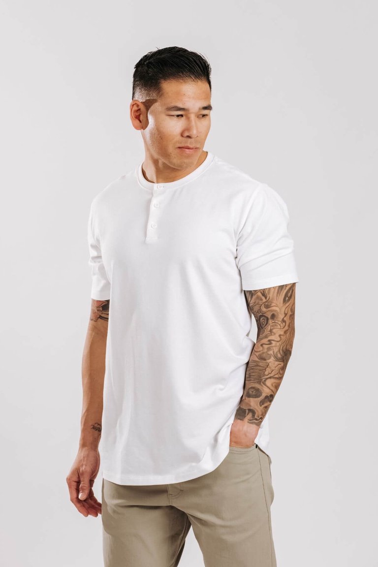 X Cotton Short Sleeve Henley