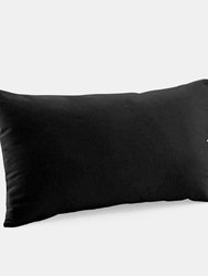 Cotton Canvas Square Throw Pillow Cover (Black) (40cm x 40cm) - Black