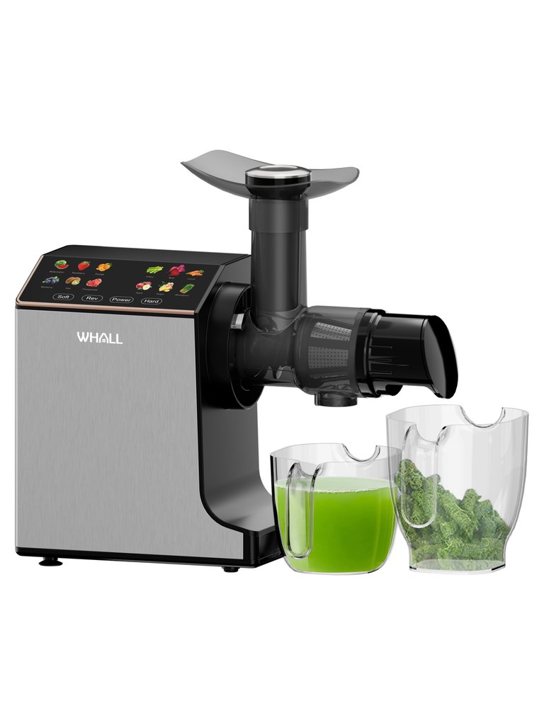 WHALL Masticating Slow Juicer, Professional Stainless Juicer Machines