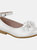 Where's That From Girls Lacen Flower Ankle Strap Flatform Mary Janes (White) (13 Little Kid) - White