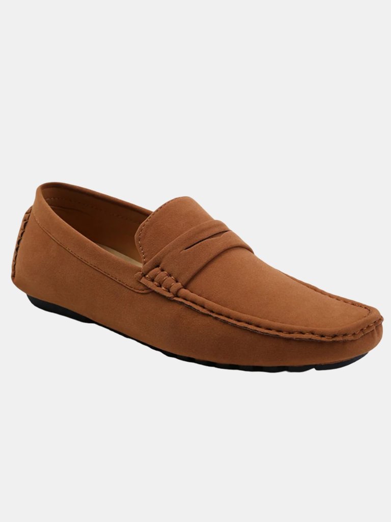 Where's That From Mens Alex Suede Driving Shoes (Camel) (8) - Camel