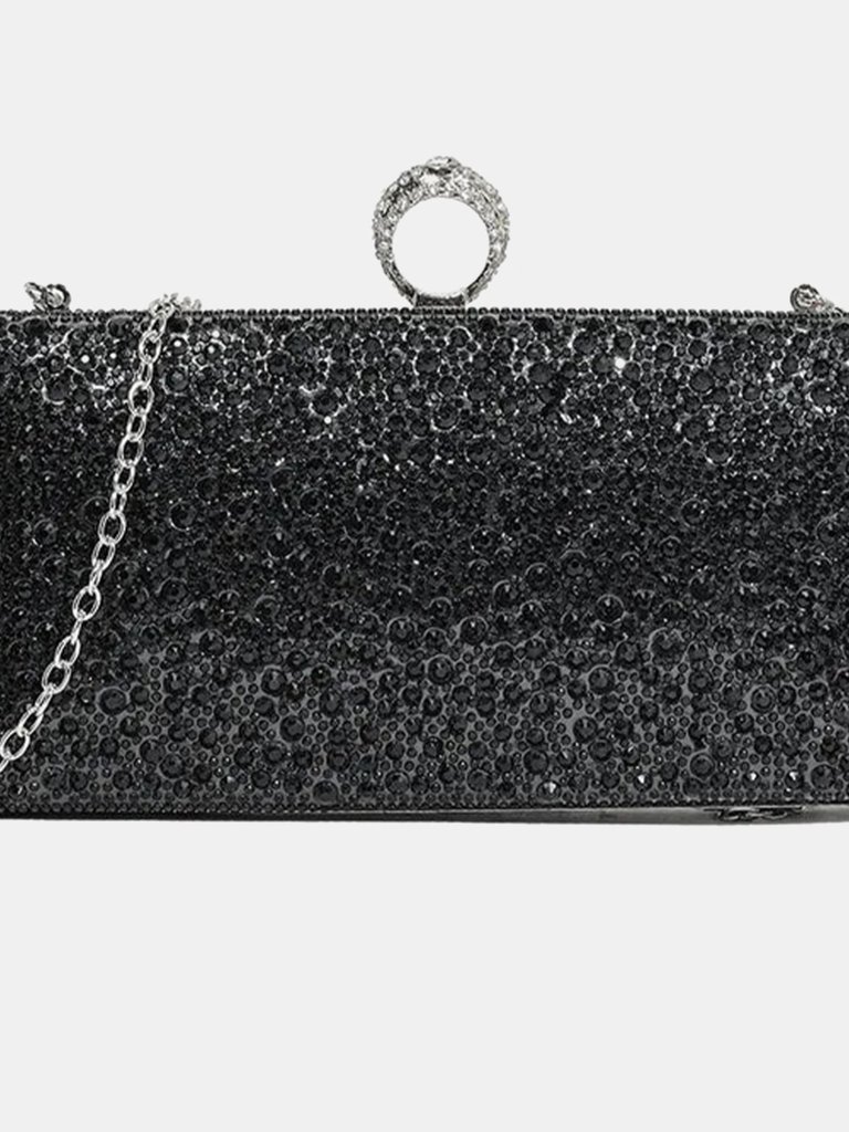 Where's That From Tova Diamante Clutch Bag (Black) - Black