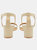 Where's That From Womens/Ladies Adrianna Glitter Open Toe Strappy Mid High Block Sandals (Gold) (8)