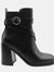 Where's That From Womens/Ladies Aislinn PU Buckle Detail Block Heel Ankle Boots (Black) (10) - Black