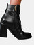 Where's That From Womens/Ladies Aislinn PU Buckle Detail Block Heel Ankle Boots (Black) (10)