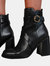 Where's That From Womens/Ladies Aislinn PU Buckle Detail Block Heel Ankle Boots (Black) (7)