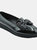 Where's That From Womens/Ladies Alpha Bow Slip-on Loafers (Black Patent) (7) - Black Patent