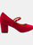 Where's That From Womens/Ladies Araceli Suede Wide Block Heel Mary Janes (Red) (8 Wide) - Red