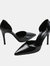 Where's That From Womens/Ladies Athens Patent Faux Leather Pointed Stiletto Heel High Heels (Black) (5)