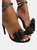 Where's That From Womens/Ladies Atlanta Barely There Diamante Satin Ankle Strap High Heels (Black) (5)