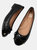 Where's That From Womens/Ladies Bexley Patent Faux Leather Slip-on Flat Pumps (Black) (5)