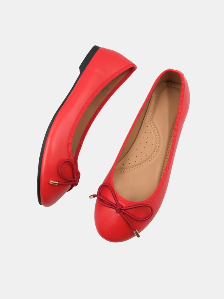 Where's That From Womens/Ladies Bexley Slip-on Flat Pumps (Red) (5)